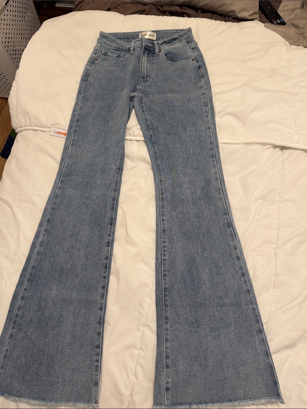 High-Rise Light Wash Flared Jeans for Women